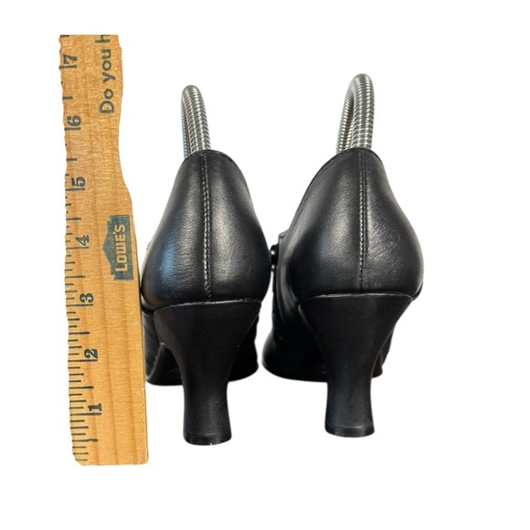 Strictly Comfort Black Leather Side Zip Ankle Boots Heels Women Size 9 Workwear - Picture 6 of 8